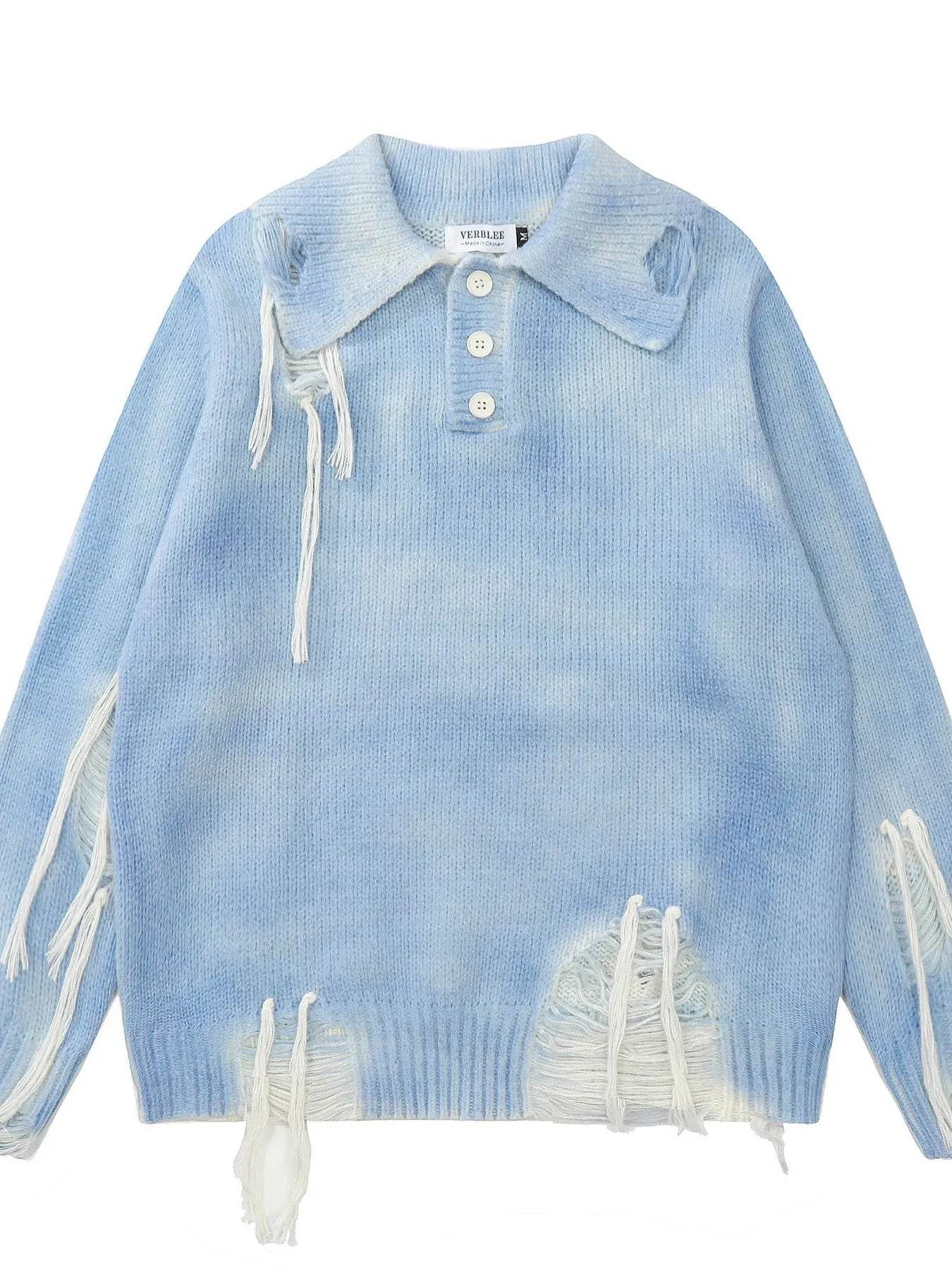 Men's Distressed Fringe Detail Sweater - Ultim8 Designs 4 U