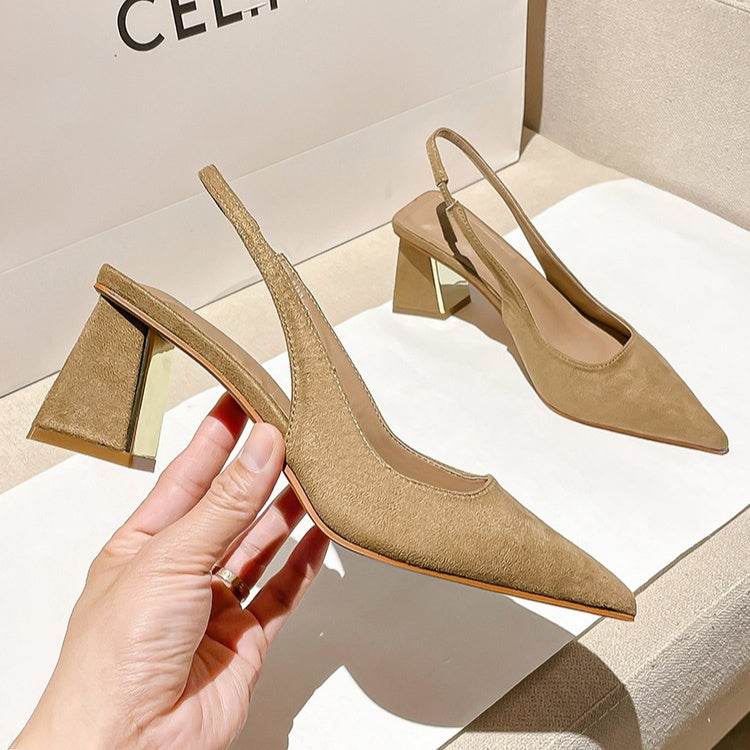 Pointed-toe Skinny Suede High Heel Pumps - Ultim8 Designs 4 U