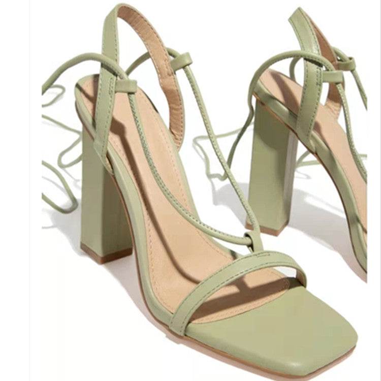 Plus Size Lace-up Leather Rubber Fashion Sandals - Ultim8 Designs 4 U