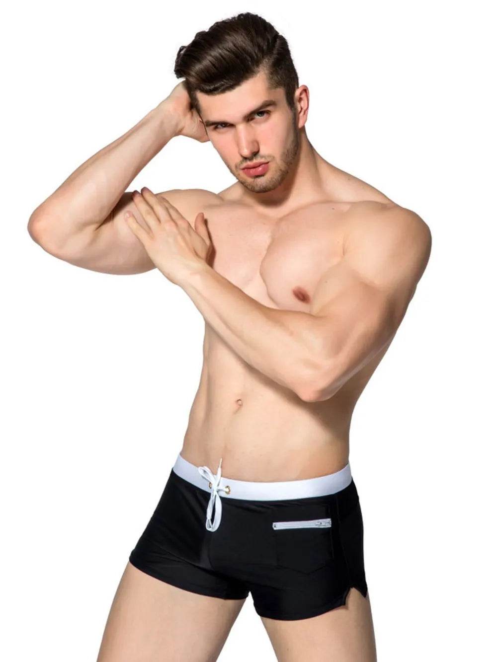 Men's Drawstring Contrast Swim Shorts - Ultim8 Designs 4 U