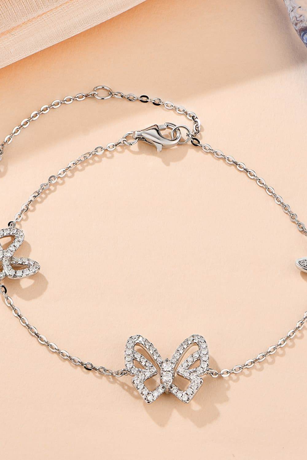 Moissanite Butterfly Shape Bracelet - Ultim8 Designs 4 U