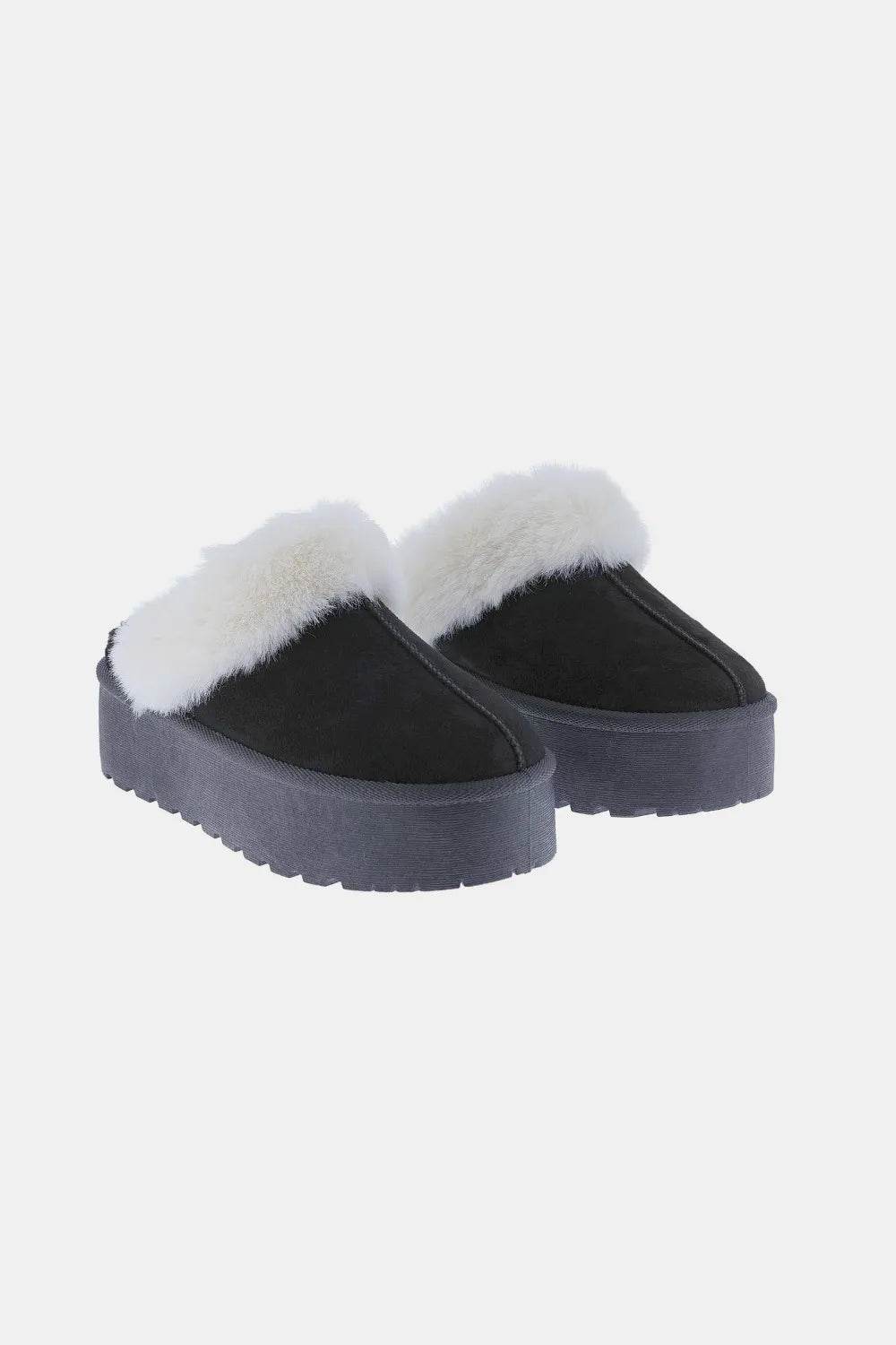 Weeboo Thick Bottom Fur Trim Snow Slippers - Ultim8 Designs 4 U