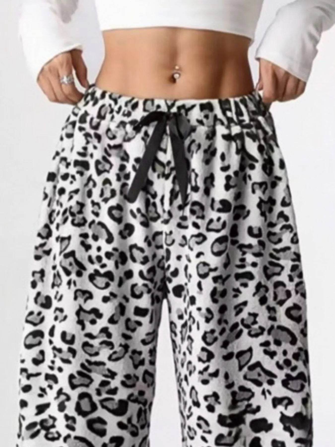 Leopard Wide Leg Pants - Ultim8 Designs 4 U