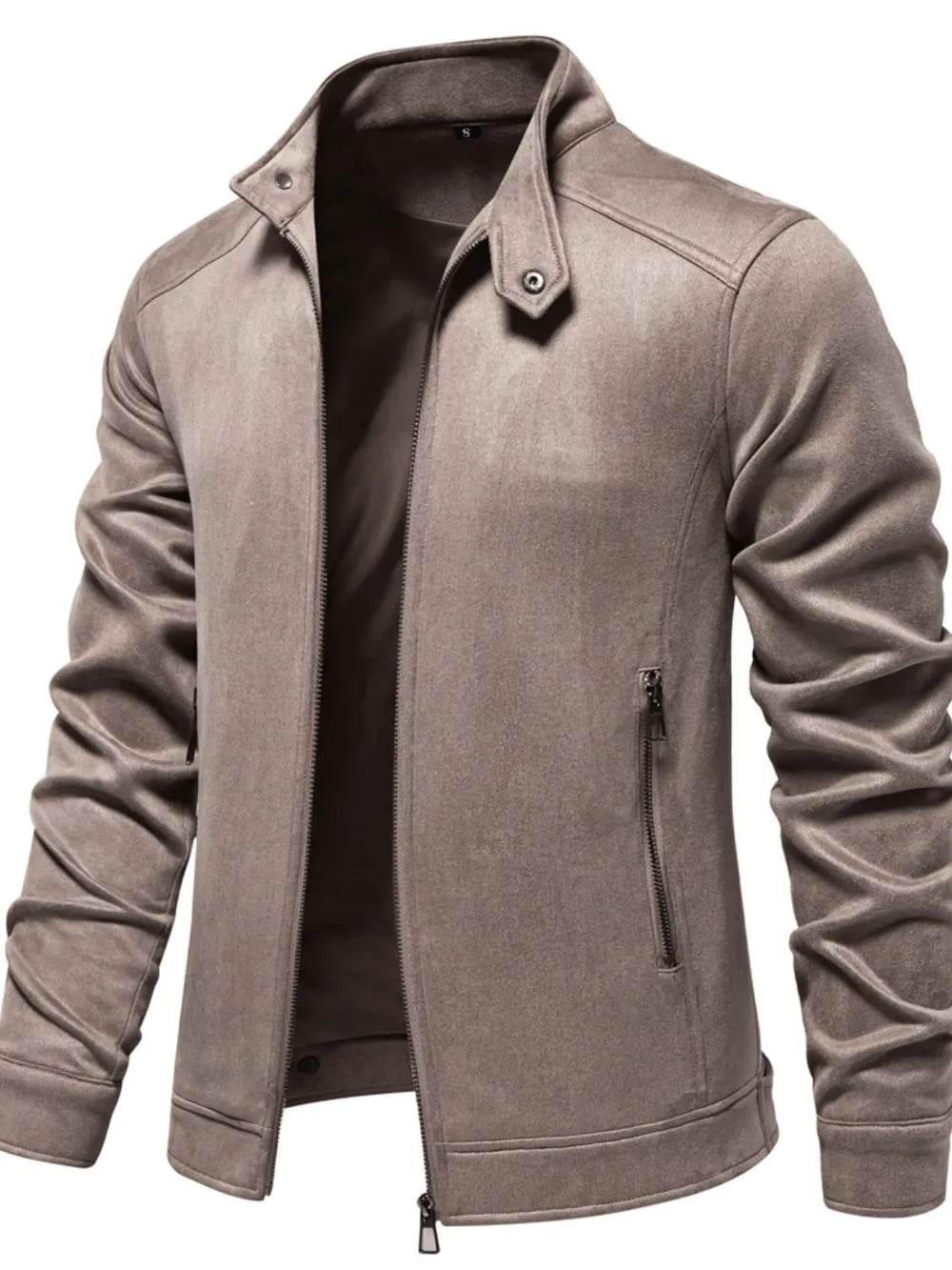 Men's Zip Up Long Sleeve Biker Jacket - Ultim8 Designs 4 U