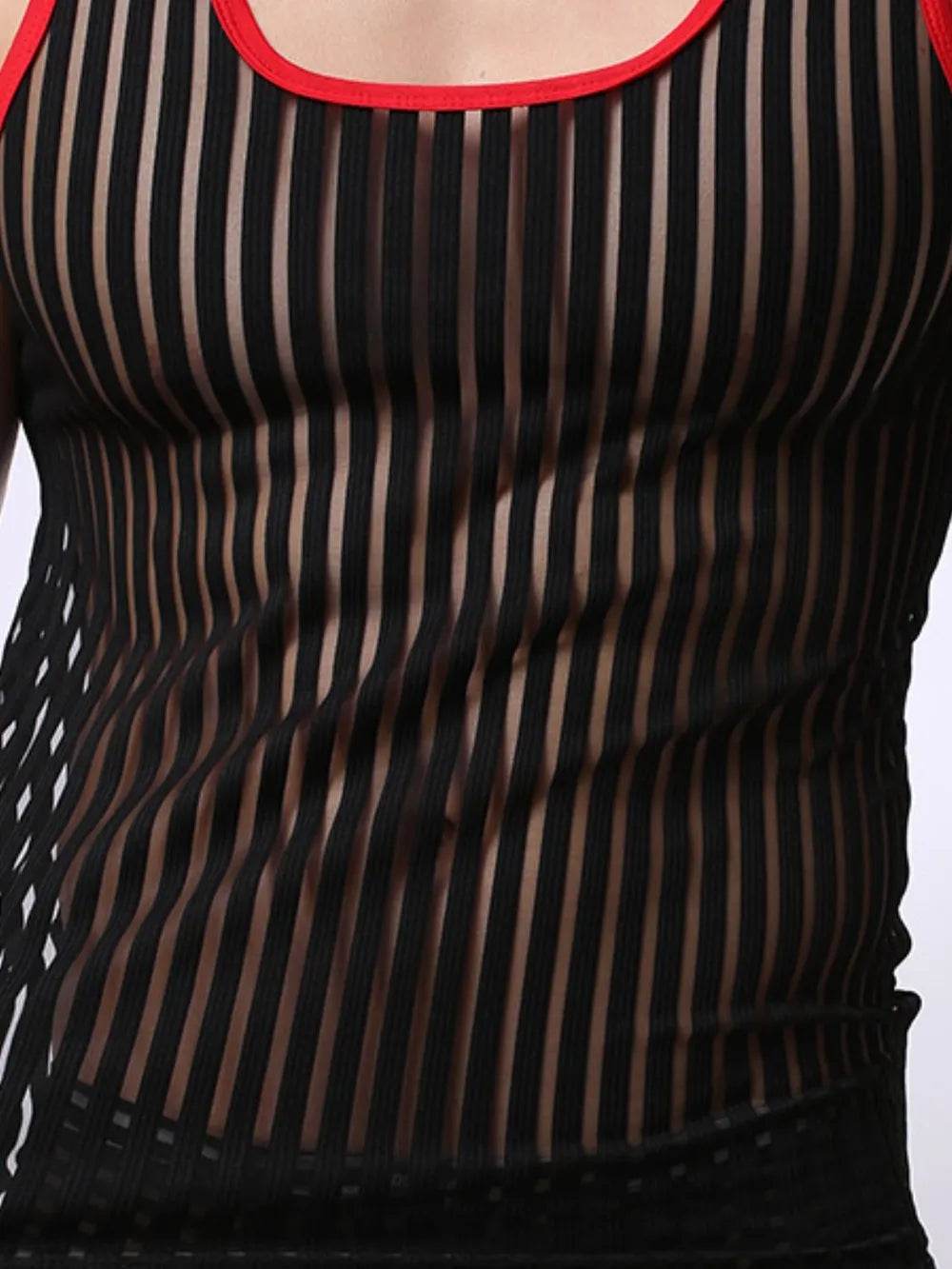 Men's Striped Round Neck Tank - Ultim8 Designs 4 U