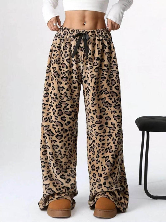 Leopard Wide Leg Pants - Ultim8 Designs 4 U