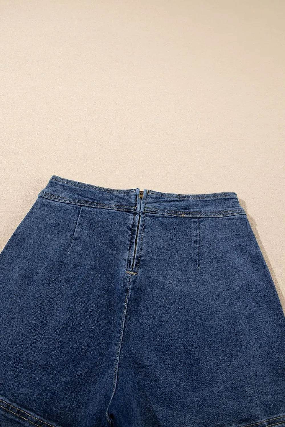 Asymmetrical Denim Skort with Pockets - Ultim8 Designs 4 U
