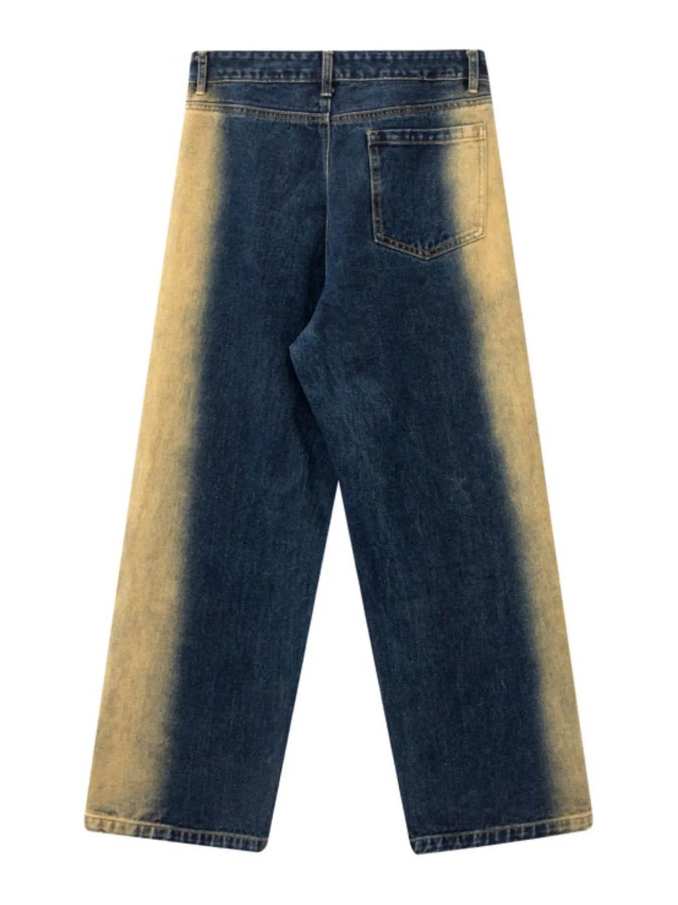 Men's Contrast Wide Leg Jeans - Ultim8 Designs 4 U