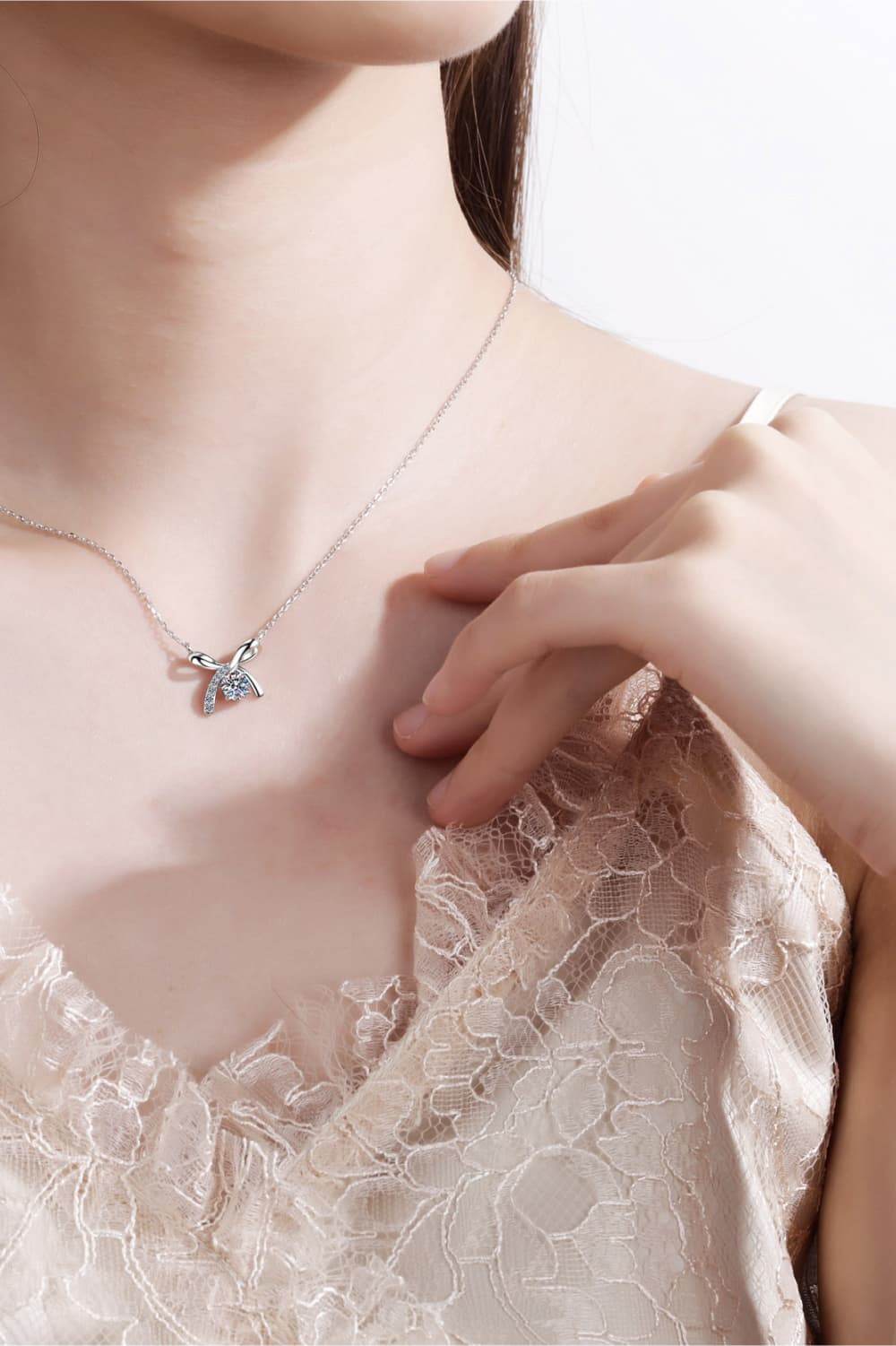 Moissanite 925 Sterling Silver Necklace - Ultim8 Designs 4 U