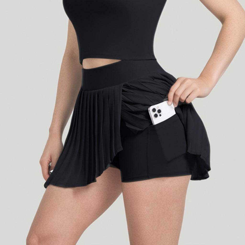 Pleated Tennis Skirt Nude Feel Outdoor Leisure Running Fitness Skirt - Ultim8 Designs 4 U