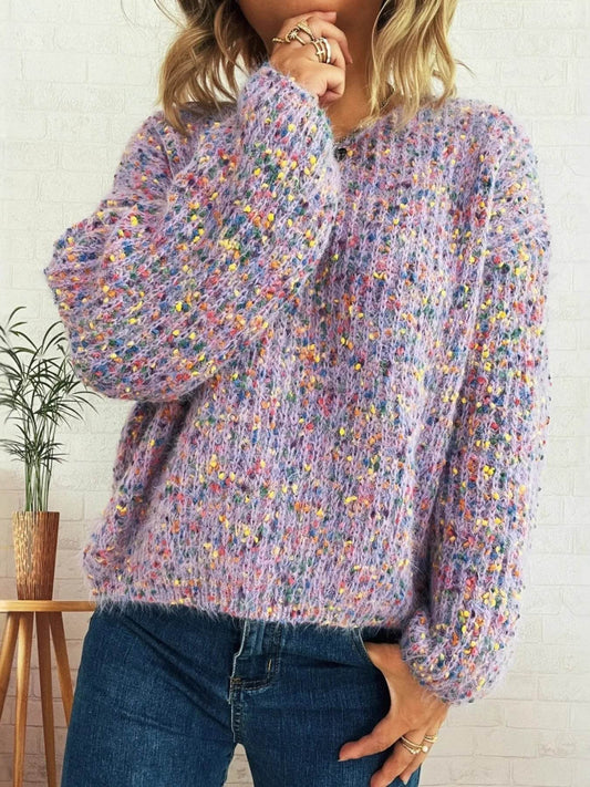 Colorful Long Sleeve Sweater - Ultim8 Designs 4 U