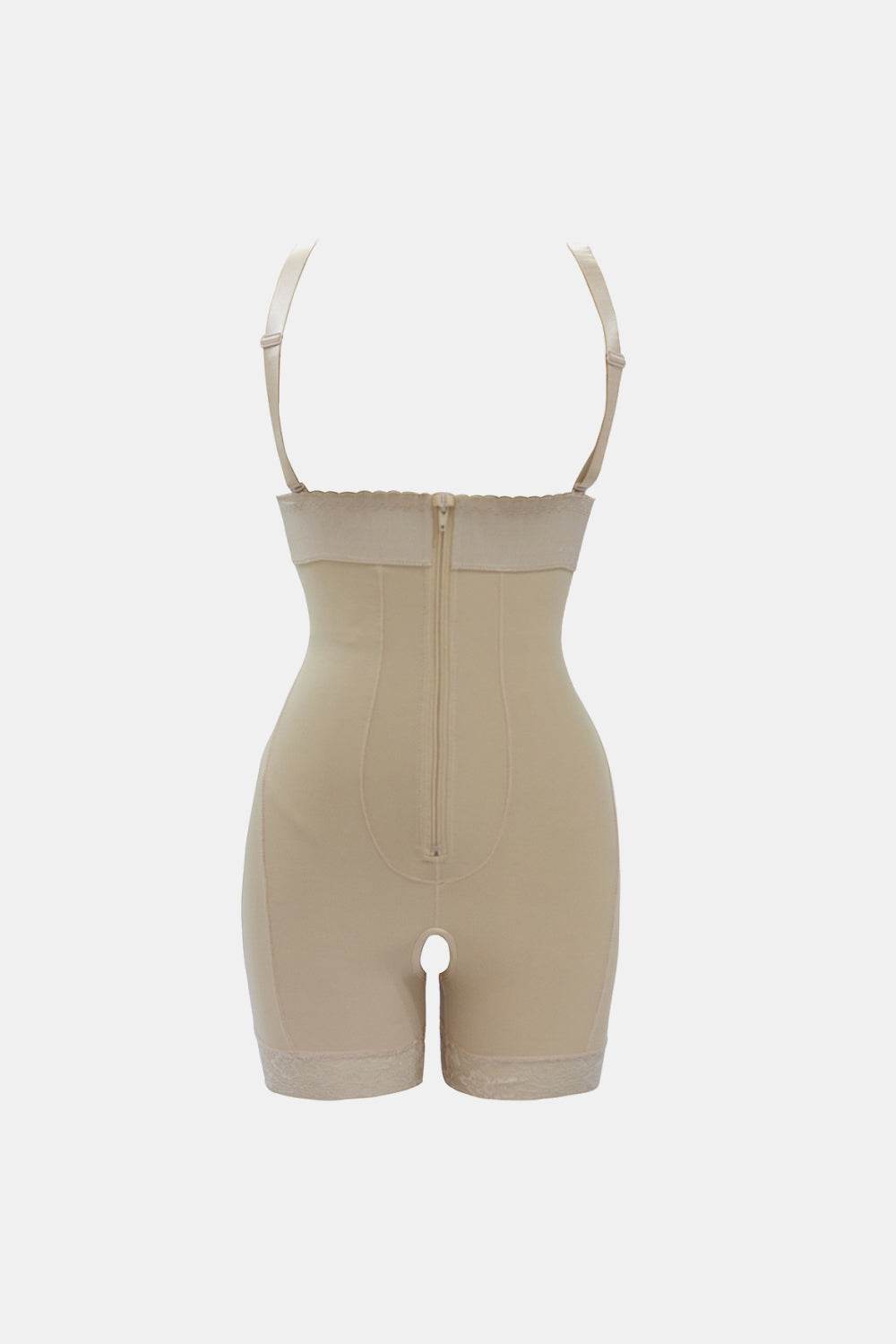 Full Size Zip Up Under-Bust Shaping Bodysuit - Ultim8 Designs 4 U