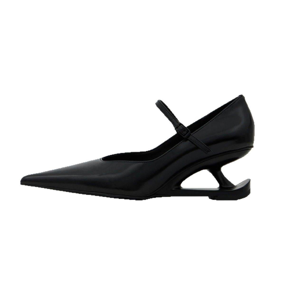 Heel Mary Jane Leather Shoes - Ultim8 Designs 4 U