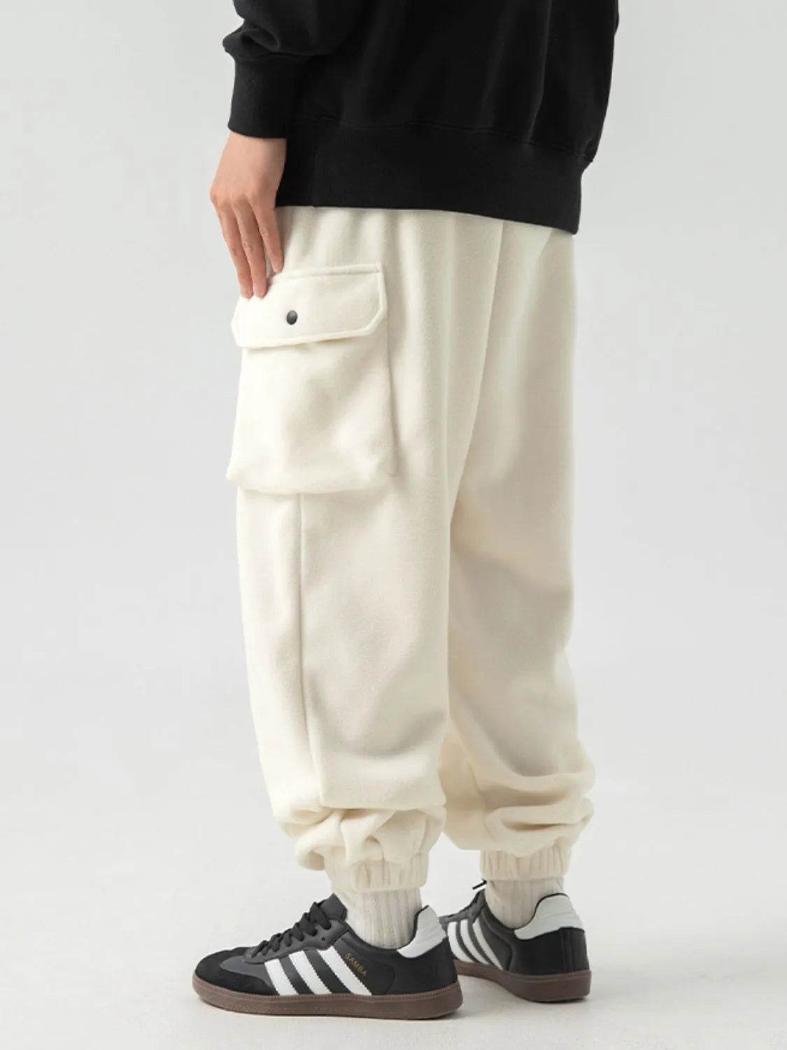 Men's Plus Size Elastic Waist Joggers with Pockets - Ultim8 Designs 4 U