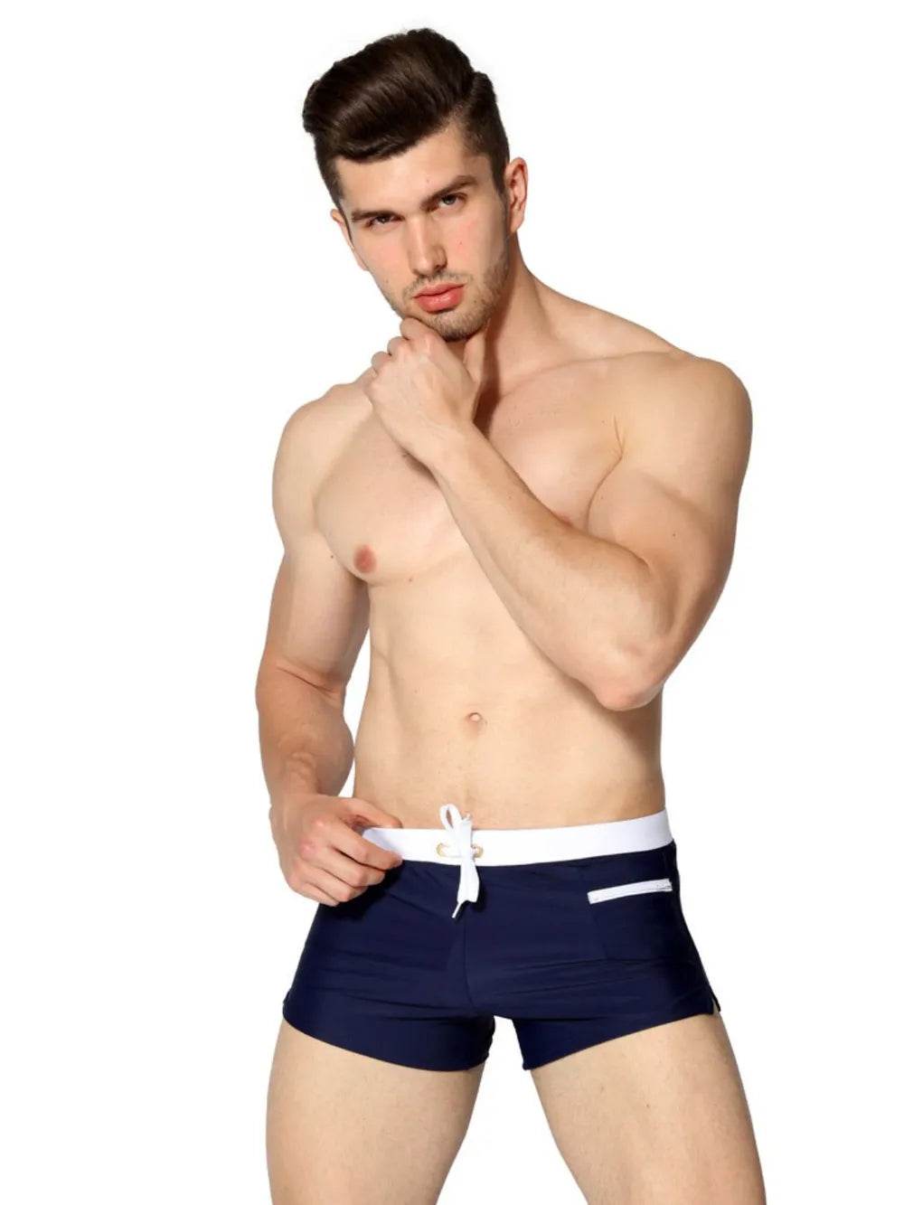 Men's Drawstring Contrast Swim Shorts - Ultim8 Designs 4 U