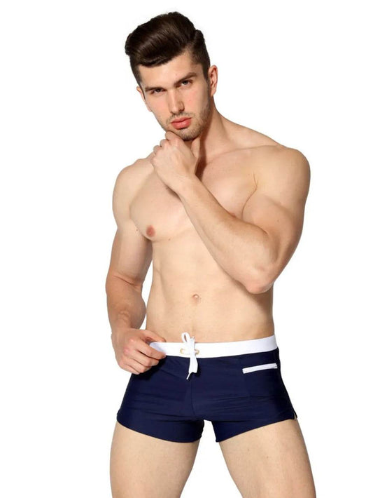 Men's Drawstring Contrast Swim Shorts - Ultim8 Designs 4 U