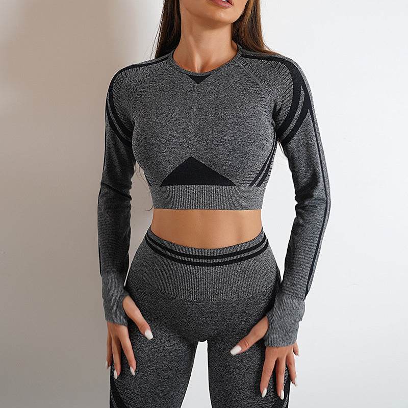 Seamless Yoga Pants Sports Gym Fitness Leggings Or Long Sleeve Tops Outfits Butt Lifting Slim Workout Sportswear Clothing - Ultim8 Designs 4 U