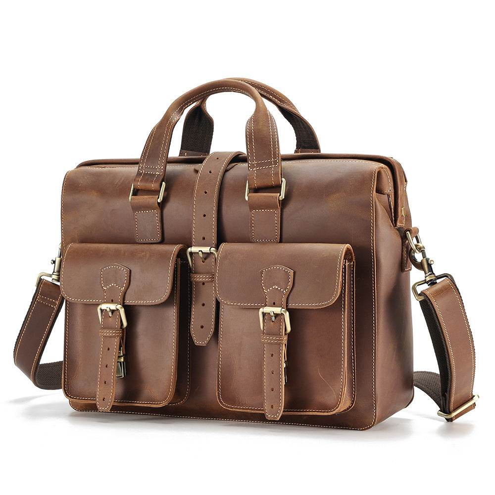 New Genuine Leather Business Bag Handbag - Ultim8 Designs 4 U