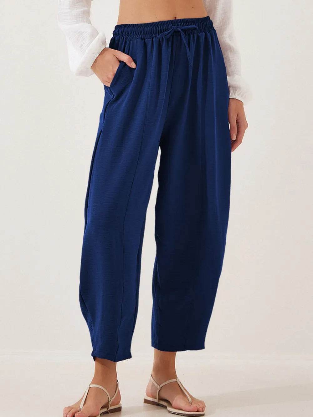 Full Size Drawstring Cropped Jogger Pants Plus Size - Ultim8 Designs 4 U