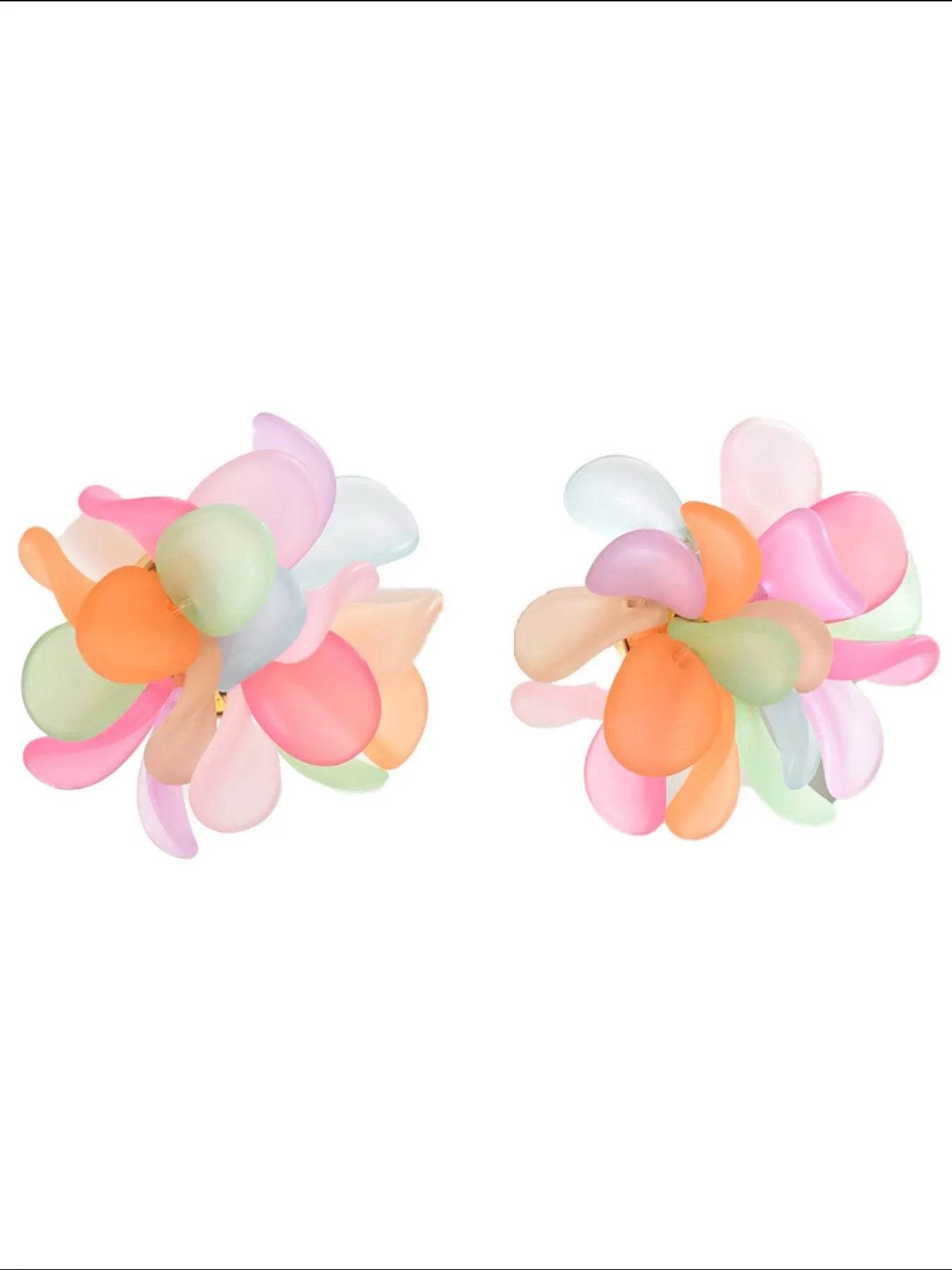 Acrylic Colorful Flower Stud Earrings - Ultim8 Designs 4 U