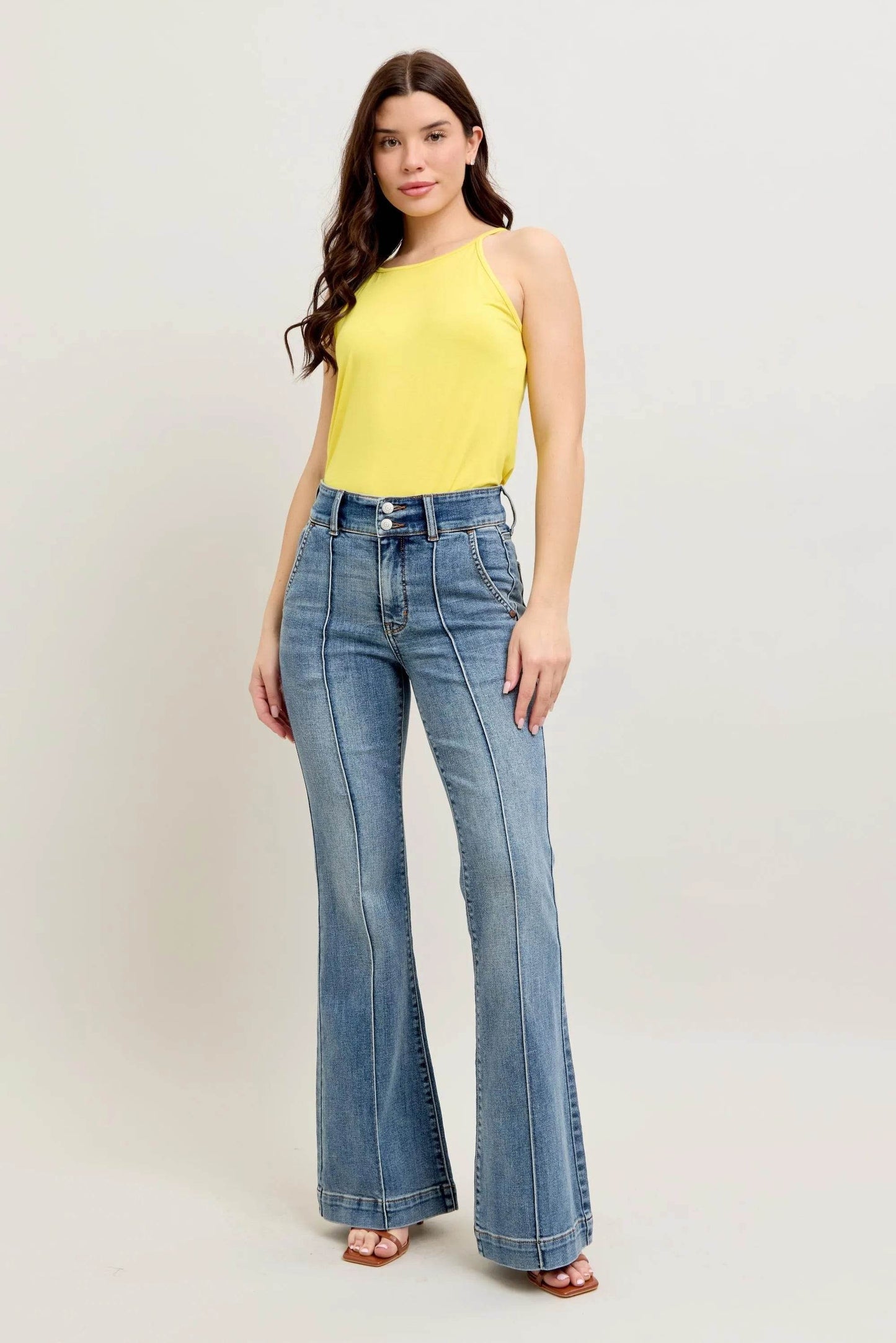 Judy Blue Full Size High-Waist Flare Denim Jeans with Front Seam Detail Plus Size - Ultim8 Designs 4 U
