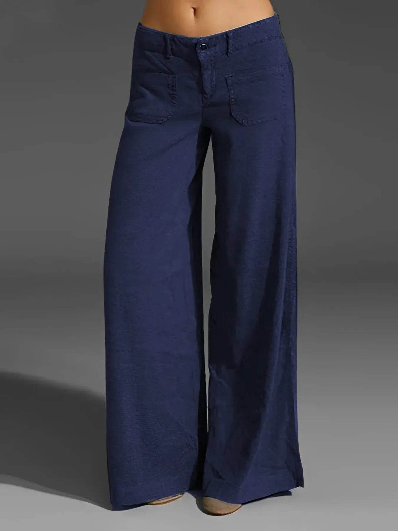 Full Size Wide Leg Pants with Pockets Plus Size - Ultim8 Designs 4 U