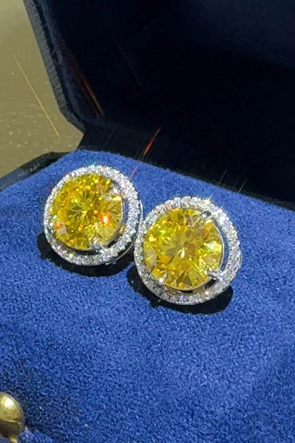 4 Carat Moissanite 925 Sterling Silver Earrings - Ultim8 Designs 4 U