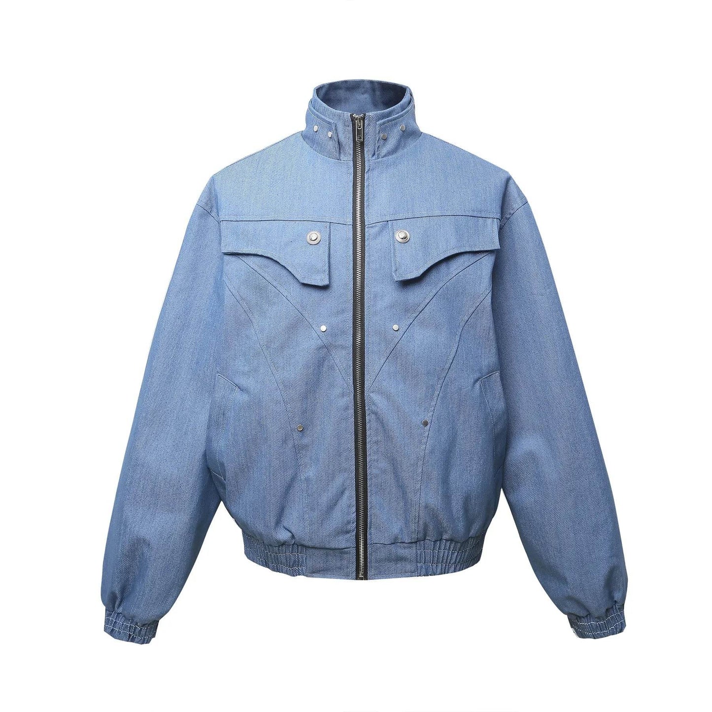 Men's Washed Zip Up Denim Jacket - Ultim8 Designs 4 U