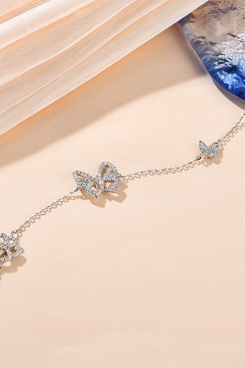 Moissanite Butterfly Shape Bracelet - Ultim8 Designs 4 U