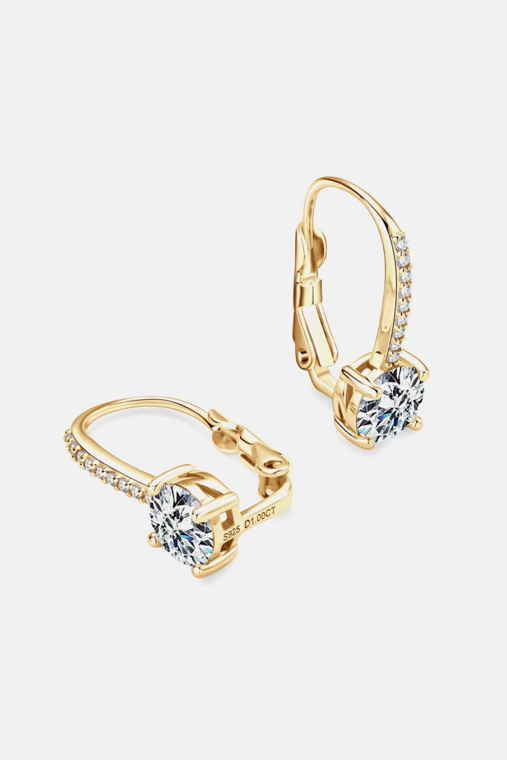 2 Carat Moissanite 925 Sterling Silver Earrings - Ultim8 Designs 4 U