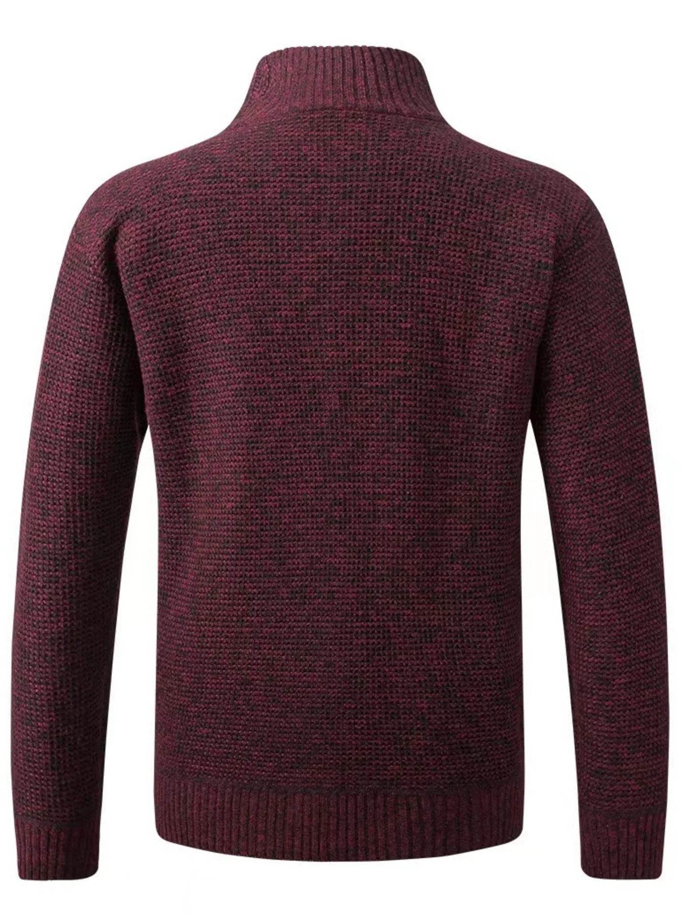 Men's Plus Size Quilted Panel Zip-Up Sweater Cardigan - Ultim8 Designs 4 U
