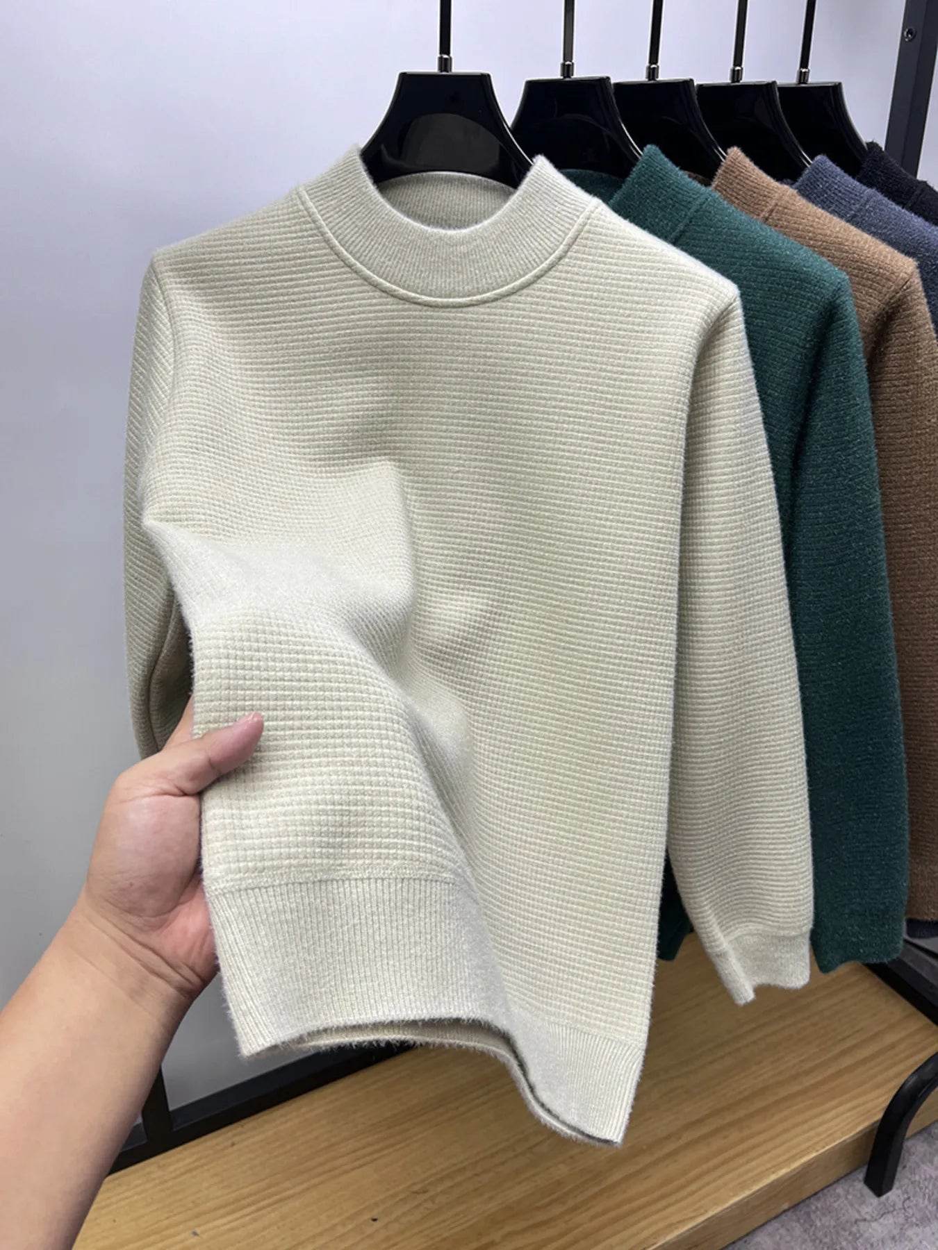 Men's Textured Long Sleeve Sweater - Ultim8 Designs 4 U