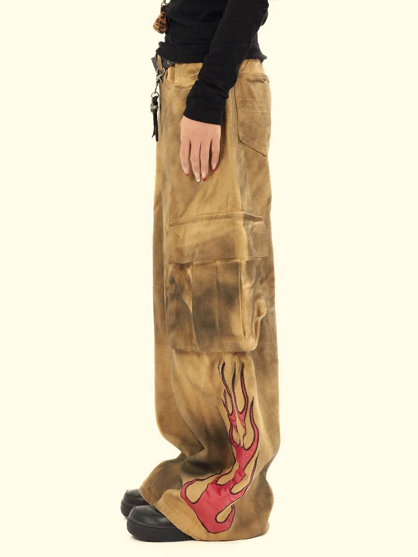 Men's Cargo Wide Leg Denim Jeans - Ultim8 Designs 4 U