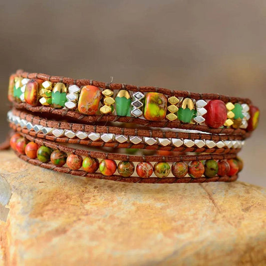 Natural Stone Woven Bracelet - Ultim8 Designs 4 U