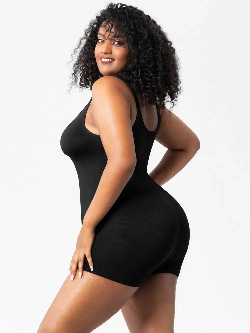 Scoop Neck Wide Strap Shaping Romper - Ultim8 Designs 4 U