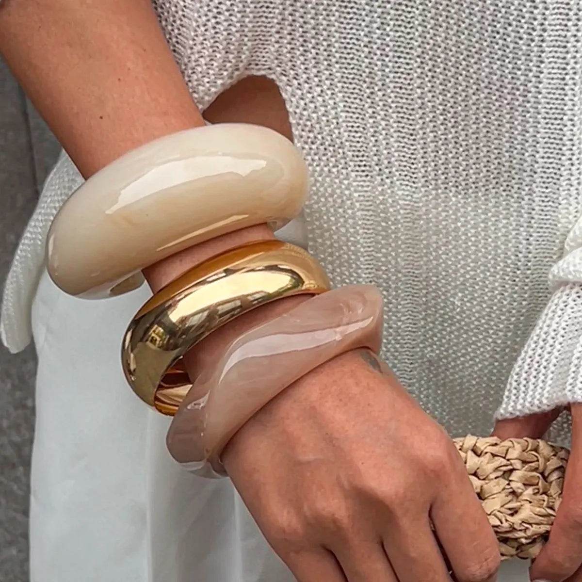 3 Piece Chunky Resin Bracelet Set - Ultim8 Designs 4 U