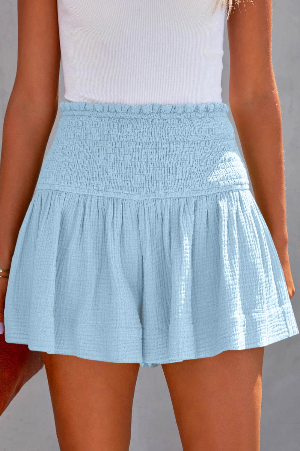 Smocked Waistband Shorts - Ultim8 Designs 4 U