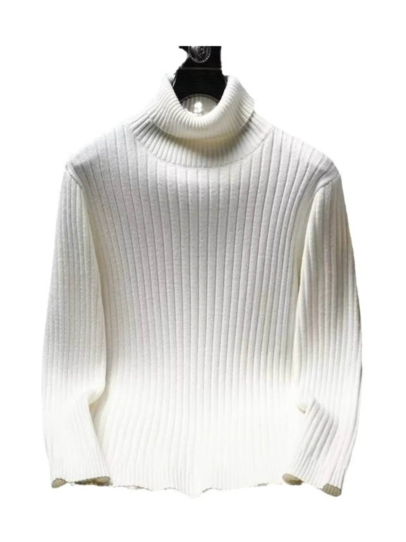 Men's Ribbed Turtleneck Long Sleeve Sweater - Ultim8 Designs 4 U