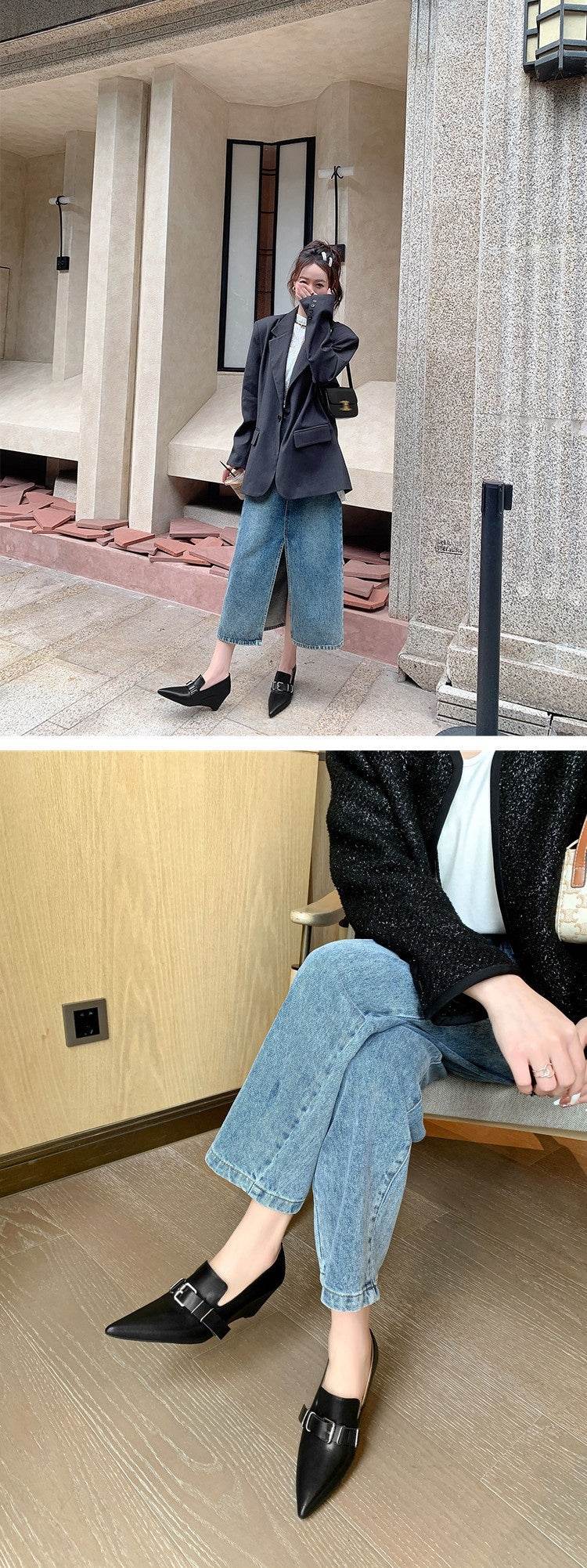 Inside And Outside Leather 65 European And American Belt Buckle Pumps High Heel - Ultim8 Designs 4 U