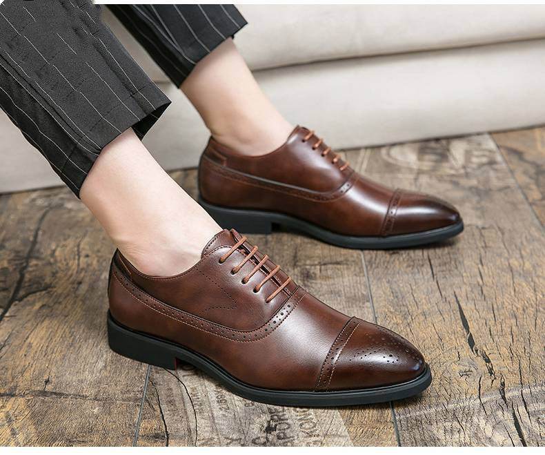 Pointed Leather Shoes - Ultim8 Designs 4 U