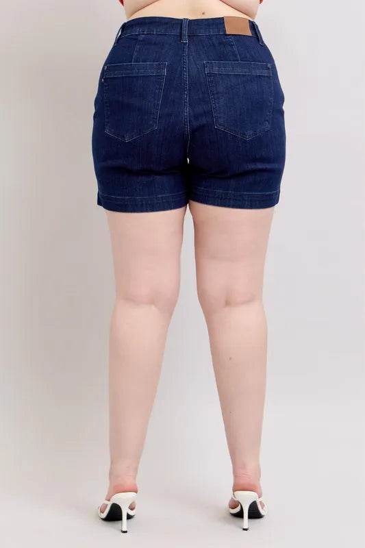 Judy Blue Plus Size High Waist Denim Shorts - Ultim8 Designs 4 U