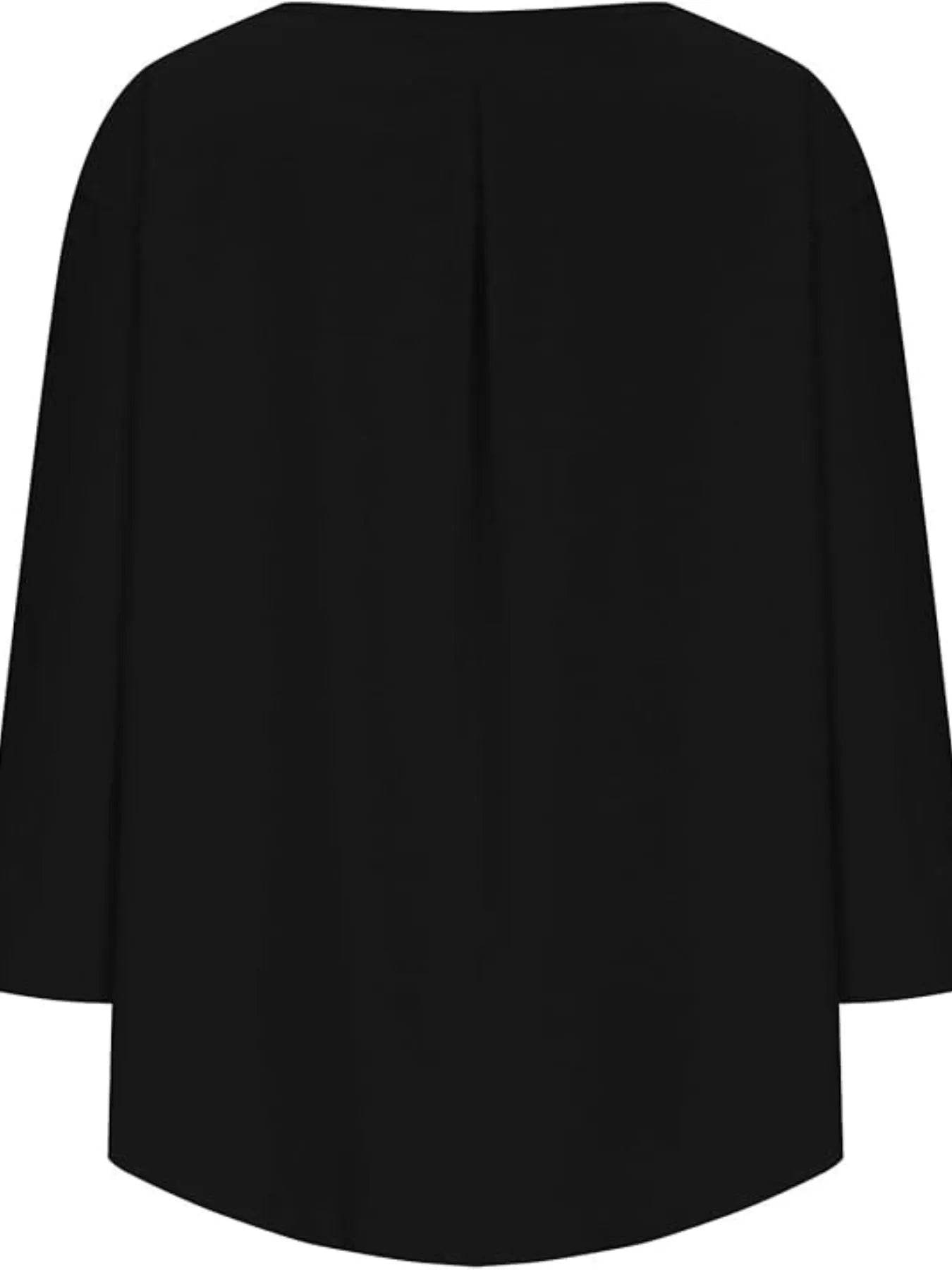 Full Size Round Neck Relaxed Fit Blouse Plus Size - Ultim8 Designs 4 U