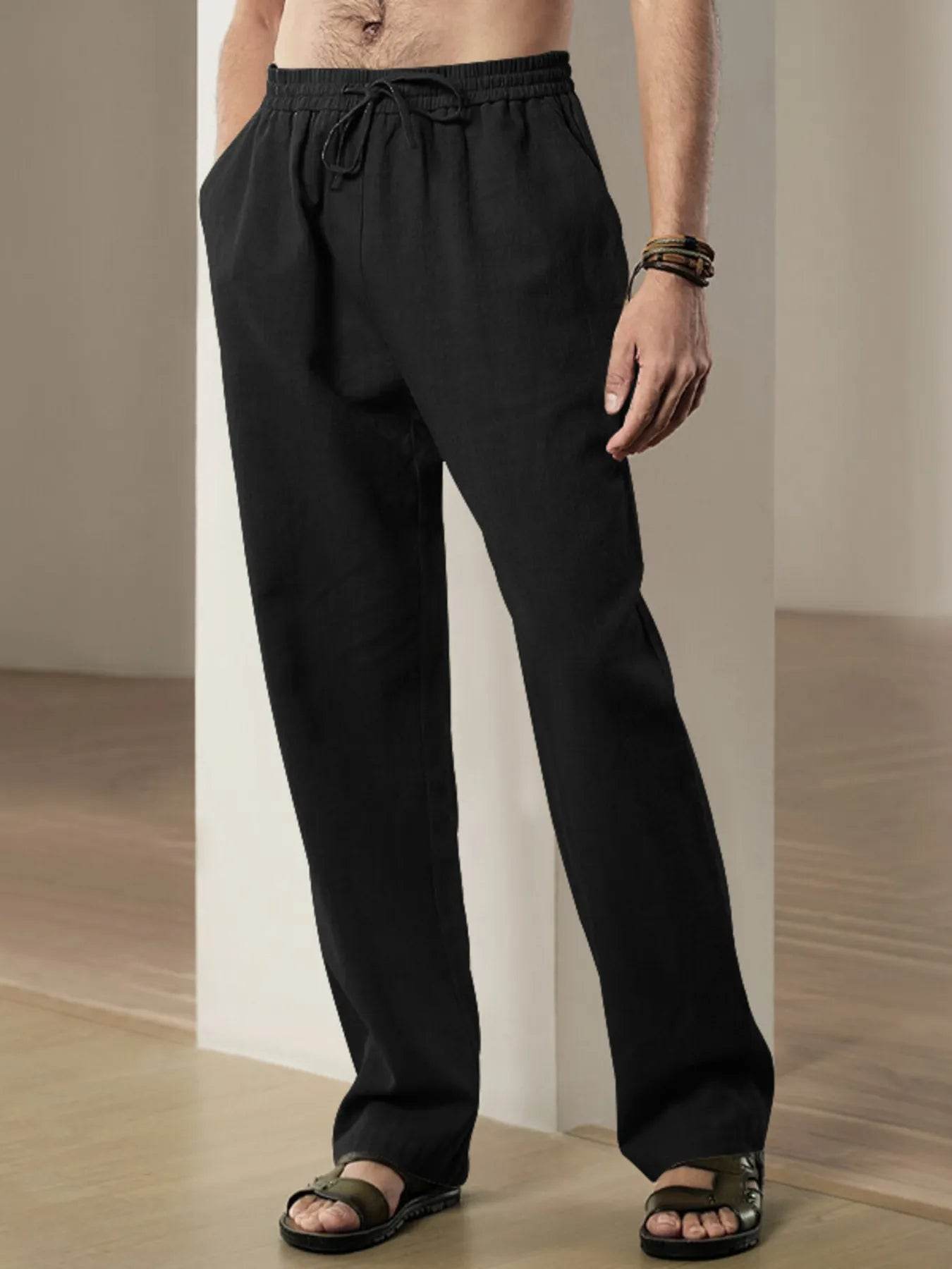 Men's Plus Size Drawstring Loose Fit Pants - Ultim8 Designs 4 U