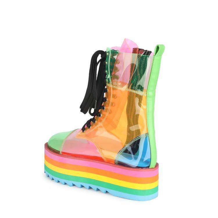 Women's Fashion Shoes With Transparent TPU Leather Stitching - Ultim8 Designs 4 U