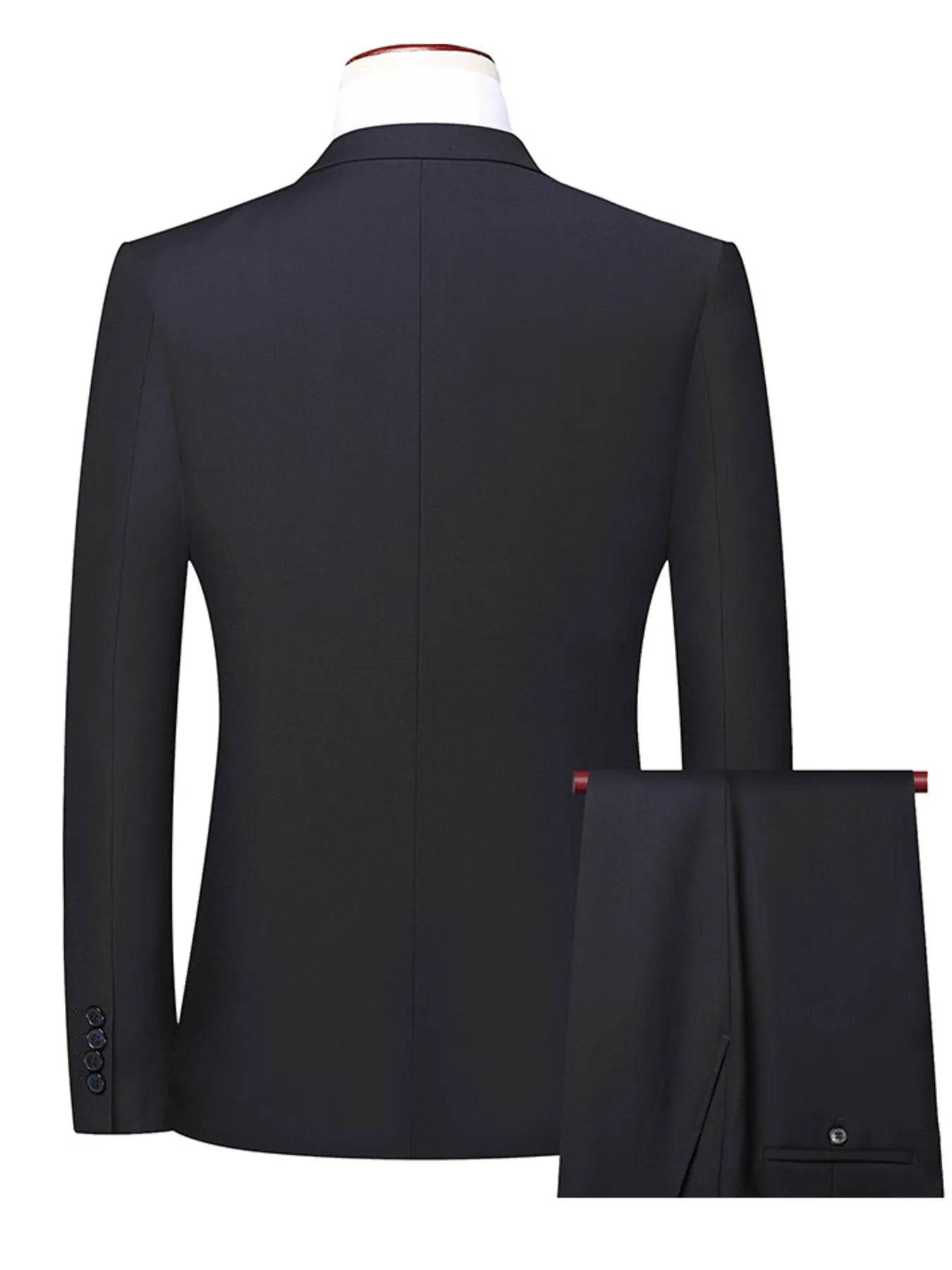 Men's Lapel Collar Long Sleeve Blazer and Pants Set - Ultim8 Designs 4 U