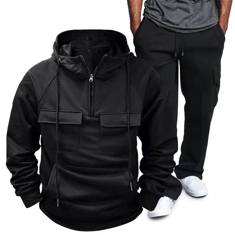 Men's Full Size Pocketed Drawstring Hoodie and Pants Set Plus Size - Ultim8 Designs 4 U