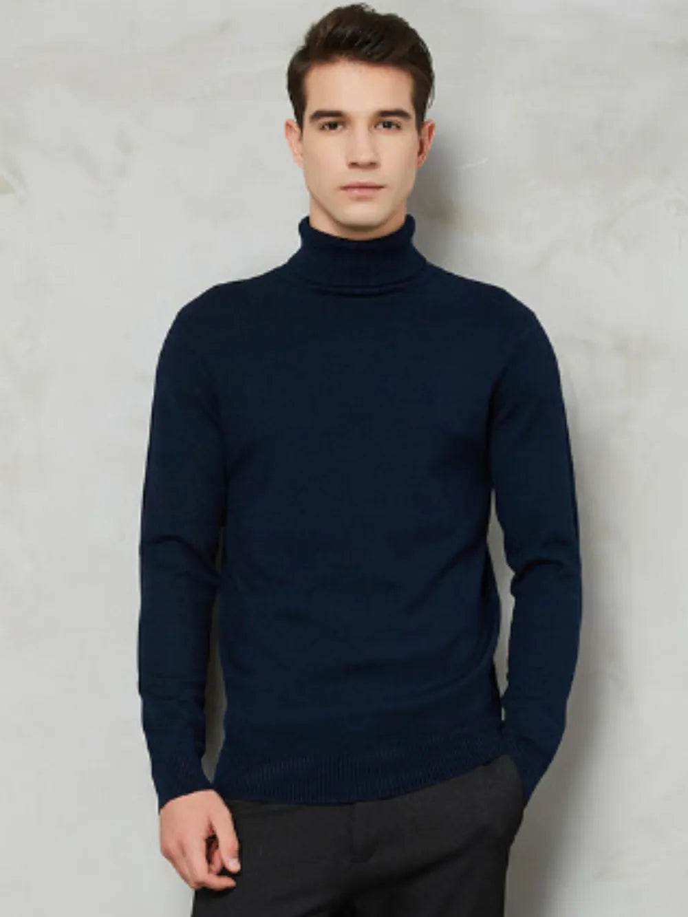 Men's Plus Size Turtleneck Long Sleeve Sweater - Ultim8 Designs 4 U