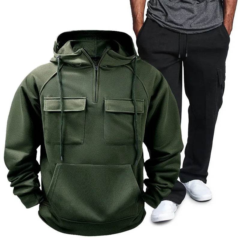 Men's Full Size Pocketed Drawstring Hoodie and Pants Set Plus Size - Ultim8 Designs 4 U