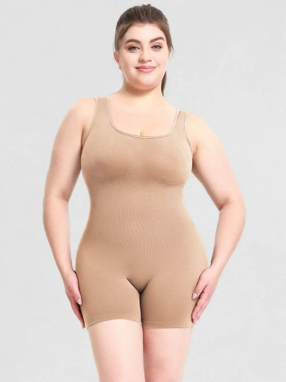 Scoop Neck Wide Strap Shaping Romper - Ultim8 Designs 4 U
