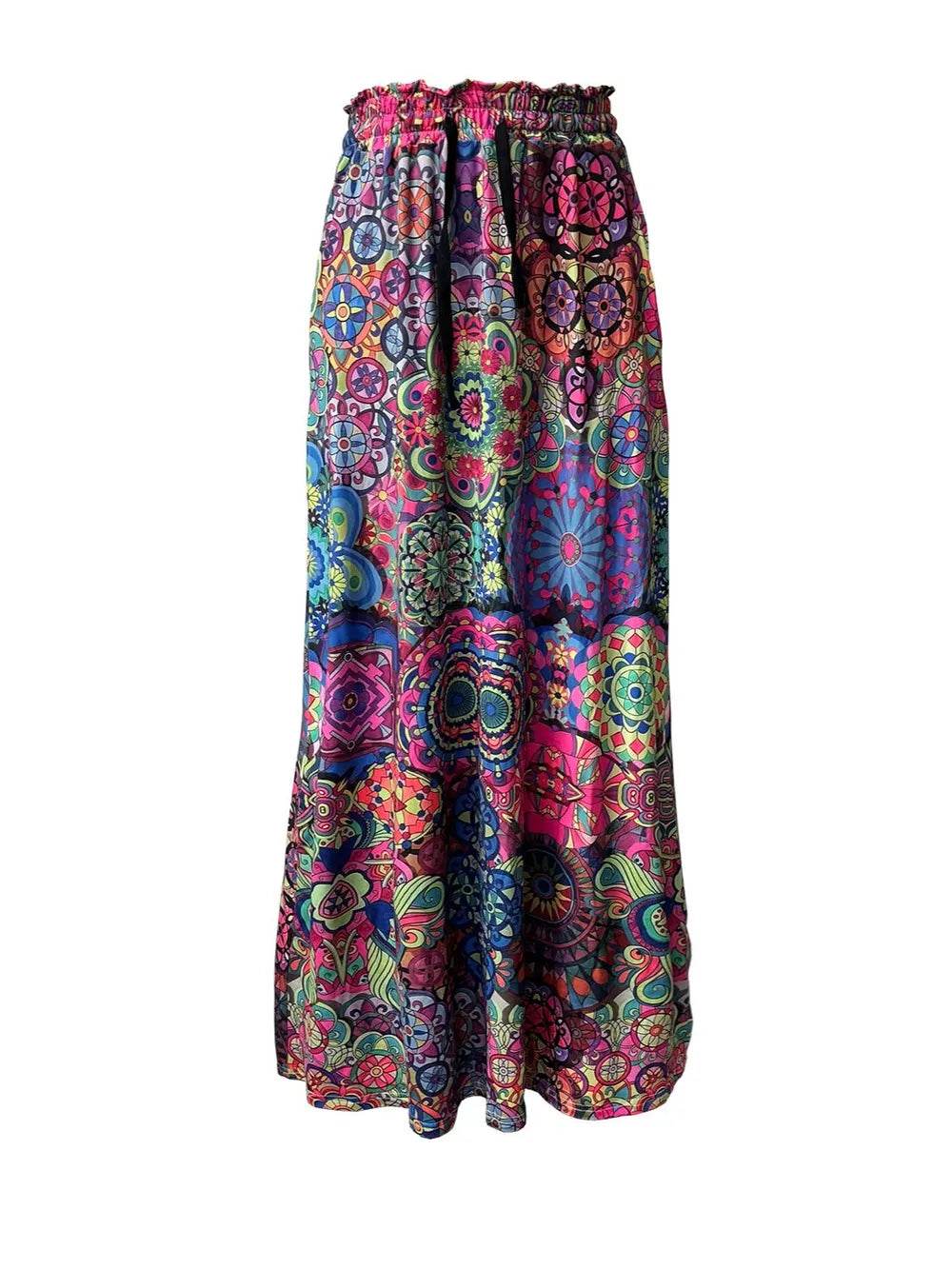 Printed Maxi Skirt with Pockets - Ultim8 Designs 4 U
